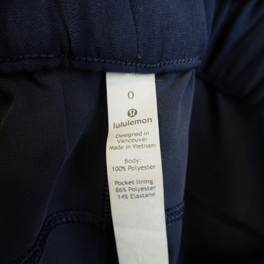 Lululemon On the Fly Pants Navy Woven Straight Full Length Womens Size 0 - Picture 6 of 10